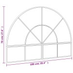 vidaXL Oglindă de perete, negru, 100x70 cm, arcuită, fier