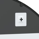 vidaXL Oglindă de perete, negru, 100x90 cm, arcuită, fier