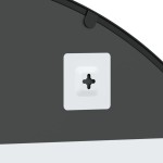 vidaXL Oglindă de perete, negru, 100x110 cm, arcuită, fier