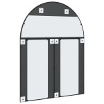 vidaXL Oglindă de perete, negru, 100x130 cm, arcuită, fier