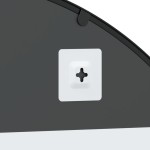 vidaXL Oglindă de perete, negru, 100x130 cm, arcuită, fier