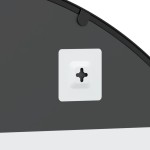 vidaXL Oglindă de perete, negru, 100x150 cm, arcuită, fier