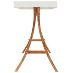 vidaXL Bancă balansoar cu baldachin, lemn masiv molid finisaj din tec