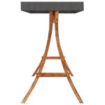 vidaXL Scaun balansoar cu pernă și baldachin, lemn masiv de molid