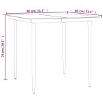 vidaXL Set mobilier de grădină, 5 piese, negru, oțel și textilenă vidaXL Set mobilier de grădină, 5 piese, negru, oțel și textilenă