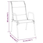 vidaXL Set mobilier de grădină, 5 piese, negru, oțel și textilenă vidaXL Set mobilier de grădină, 5 piese, negru, oțel și textilenă
