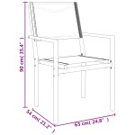 vidaXL Set mobilier de grădină, 3 piese, negru, textilenă și oțel vidaXL Set mobilier de grădină, 3 piese, negru, textilenă și oțel