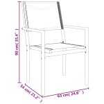 vidaXL Set mobilier de grădină, 3 piese, negru, textilenă și oțel vidaXL Set mobilier de grădină, 3 piese, negru, textilenă și oțel