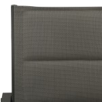 vidaXL Set mobilier de grădină, 3 piese, negru, textilenă și oțel vidaXL Set mobilier de grădină, 3 piese, negru, textilenă și oțel