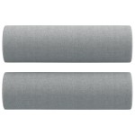 vidaXL Canapea cu 2 locuri cu pernuțe, gri deschis, 120 cm, textil vidaXL Canapea cu 2 locuri cu pernuțe, gri deschis, 120 cm, textil