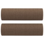 vidaXL Canapea cu 2 locuri cu pernuțe, maro, 140 cm, textil vidaXL Canapea cu 2 locuri cu pernuțe, maro, 140 cm, textil