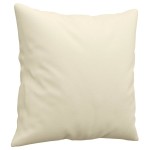 vidaXL Canapea cu 3 locuri cu pernuțe, crem, 180 cm, piele ecologică vidaXL Canapea cu 3 locuri cu pernuțe, crem, 180 cm, piele ecologică