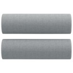 vidaXL Canapea cu 2 locuri cu pernuțe, gri deschis, 120 cm, textil vidaXL Canapea cu 2 locuri cu pernuțe, gri deschis, 120 cm, textil