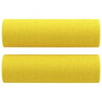 vidaXL Canapea cu 2 locuri cu pernuțe, galben deschis, 120 cm, textil vidaXL Canapea cu 2 locuri cu pernuțe, galben deschis, 120 cm, textil