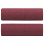 vidaXL Canapea cu 2 locuri cu pernuțe, roșu vin, 120 cm, textil