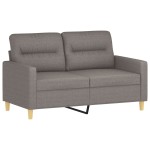 vidaXL Canapea cu 2 locuri cu pernuțe, gri taupe, 120 cm, textil vidaXL Canapea cu 2 locuri cu pernuțe, gri taupe, 120 cm, textil