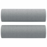 vidaXL Canapea cu 2 locuri cu pernuțe, gri deschis, 140 cm, textil vidaXL Canapea cu 2 locuri cu pernuțe, gri deschis, 140 cm, textil
