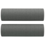 vidaXL Canapea cu 2 locuri cu pernuțe, gri închis, 140 cm, textil vidaXL Canapea cu 2 locuri cu pernuțe, gri închis, 140 cm, textil