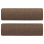 vidaXL Canapea cu 2 locuri cu pernuțe, maro, 140 cm, textil vidaXL Canapea cu 2 locuri cu pernuțe, maro, 140 cm, textil