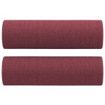 vidaXL Canapea cu 2 locuri cu pernuțe, roșu vin, 140 cm, textil