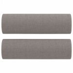 vidaXL Canapea cu 2 locuri cu pernuțe, gri taupe, 140 cm, textil vidaXL Canapea cu 2 locuri cu pernuțe, gri taupe, 140 cm, textil