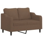 vidaXL Canapea cu 2 locuri cu pernuțe, maro, 120 cm, textil vidaXL Canapea cu 2 locuri cu pernuțe, maro, 120 cm, textil