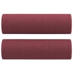 vidaXL Canapea cu 2 locuri cu pernuțe, roșu vin, 120 cm, textil