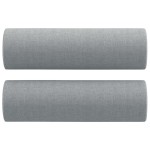 vidaXL Canapea cu 2 locuri cu pernuțe, gri deschis, 140 cm, textil