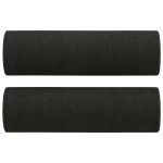 vidaXL Canapea cu 2 locuri cu pernuțe, negru, 140 cm, textil vidaXL Canapea cu 2 locuri cu pernuțe, negru, 140 cm, textil
