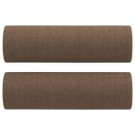 vidaXL Canapea cu 3 locuri cu pernuțe, maro, 180 cm, textil vidaXL Canapea cu 3 locuri cu pernuțe, maro, 180 cm, textil