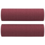 vidaXL Canapea cu 3 locuri cu pernuțe, roșu vin, 180 cm, textil