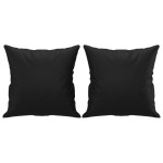 vidaXL Canapea cu 2 locuri cu pernuțe, negru, 140 cm, piele ecologică vidaXL Canapea cu 2 locuri cu pernuțe, negru, 140 cm, piele ecologică