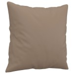vidaXL Canapea cu 2 locuri cu pernuțe, cappuccino, 140 cm, piele eco. vidaXL Canapea cu 2 locuri cu pernuțe, cappuccino, 140 cm, piele eco.