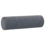 vidaXL Canapea cu 3 locuri cu pernuțe, gri închis, 180 cm, catifea