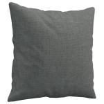 vidaXL Canapea cu 2 locuri cu pernuțe, gri închis, 120 cm, textil