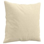 vidaXL Canapea cu 2 locuri cu pernuțe, crem, 120 cm, textil vidaXL Canapea cu 2 locuri cu pernuțe, crem, 120 cm, textil