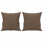 vidaXL Canapea cu 2 locuri cu pernuțe, maro, 120 cm, textil