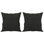 vidaXL Canapea cu 2 locuri cu pernuțe, negru, 120 cm, textil