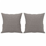vidaXL Canapea cu 2 locuri cu pernuțe, gri taupe, 120 cm, textil vidaXL Canapea cu 2 locuri cu pernuțe, gri taupe, 120 cm, textil