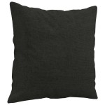 vidaXL Canapea cu 2 locuri cu pernuțe, negru, 140 cm, textil