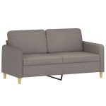 vidaXL Canapea cu 2 locuri cu pernuțe, gri taupe, 140 cm, textil vidaXL Canapea cu 2 locuri cu pernuțe, gri taupe, 140 cm, textil