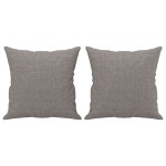 vidaXL Canapea cu 2 locuri cu pernuțe, gri taupe, 140 cm, textil vidaXL Canapea cu 2 locuri cu pernuțe, gri taupe, 140 cm, textil