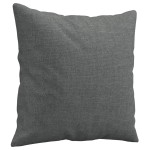 vidaXL Canapea cu 3 locuri cu pernuțe, gri închis, 180 cm, textil