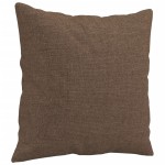 vidaXL Canapea cu 3 locuri cu pernuțe, maro, 180 cm, textil