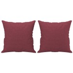 vidaXL Canapea cu 3 locuri cu pernuțe, roșu vin, 180 cm, textil vidaXL Canapea cu 3 locuri cu pernuțe, roșu vin, 180 cm, textil
