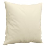 vidaXL Canapea cu 2 locuri cu pernuțe, crem, 120 cm, piele ecologică vidaXL Canapea cu 2 locuri cu pernuțe, crem, 120 cm, piele ecologică