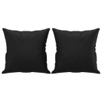 vidaXL Canapea cu 2 locuri cu pernuțe, negru, 140 cm, piele ecologică vidaXL Canapea cu 2 locuri cu pernuțe, negru, 140 cm, piele ecologică