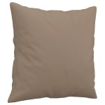 vidaXL Canapea cu 2 locuri cu pernuțe, cappuccino, 140 cm, piele eco.