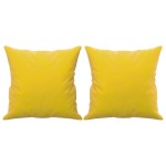 vidaXL Canapea cu 2 locuri cu pernuțe, galben, 120 cm, catifea vidaXL Canapea cu 2 locuri cu pernuțe, galben, 120 cm, catifea