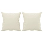 vidaXL Canapea cu 2 locuri cu pernuțe, crem, 120 cm, catifea